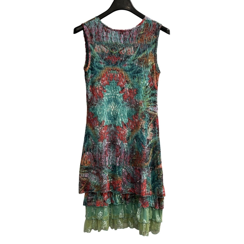 Tango Mango Y2K Dress Womens M Colorful Mesh Overlay Asymmetrical Fairy Whimsy - Picture 2 of 12